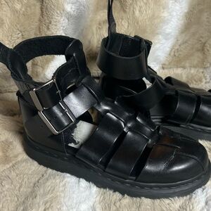 Dr Martens Geraldo Gladiator Sandals, Black, EU 38, US Ladies 7